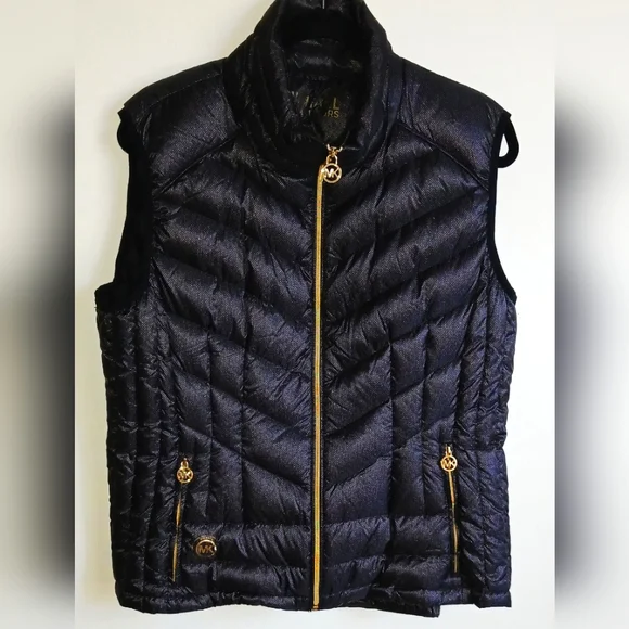 NWOT - Women's Michael Kors Down Filled Vest With Detachable Faux Fur Hood - XL - Picture 11 of 15